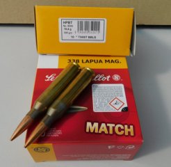 .338Lapua Mag./300grs. HPBT S&B Match 10 Stk.
