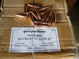.303/150grs VMBT Geschosse PPU B-219 100 stk.