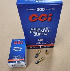 .22LR 45grs CCI Quiet-22 Semi-Auto 500 Stk. No. 975