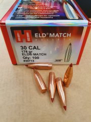 .308/178grs Hornady ELD Match No. 30713 Geschosse 100 Stk.