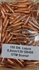 6,5mm/.264-139grs Lapua GB458 OpenTipMatch Scenar Geschosse 100 Stk.