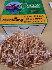 .22/.224/52 grs #1410# Sierra HPBT Geschosse 500 stk.