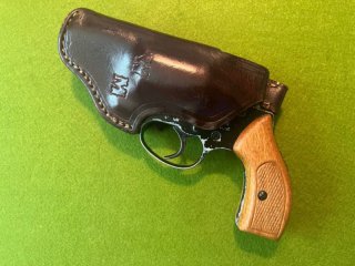 LINKSHÄNDER! SELTENES MAACKEN GÜRTELHOLSTER KLEINREVOLVER CHIEF J FRAME 1,5-2,0"