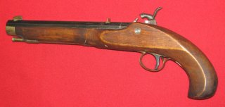 JACOBI ISERLO Perkussion Vorderlader Pistole in CAL. 45
