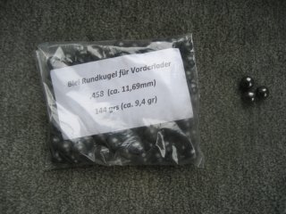 Bleirundkugeln für Vorderlader, Kal. .45