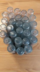 Pulverröhrchen aus Glas