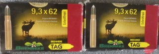Büchspatrone Brenneke 9,3x62 TAG bleifrei