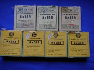 selten: 70 Patronen 8x58R, einwandfrei