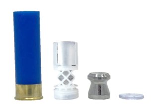 Kaliber 12/70 Wiederladerset, je 100 Stück, Schrothülse mit Zünder, Wad, Slug