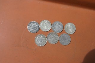Silber Münzen alte 1/2 Reichsmarkstücke