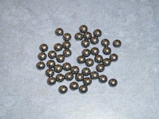 100 Blei - Rundkugeln .540 ( 13,75 mm / Gallager )