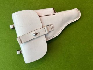 SELTENE BEHÖRDLICHE PISTOLENTASCHE VERMUTLICH P38 IN WEIß ALT ORIGINAL