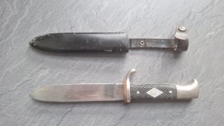 Rehwappen Solingen Dolch mit Blechscheide Stainless