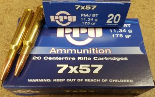 7x57 /175grs FMJBT PPU 20 Stk. A-141