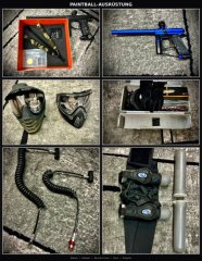 Paintball Komplettpaket: DP E1 + Empire Axe + Halo Too + Masken + Zubehör – nur Abholung