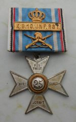 BAYERN Treue 25 Jahre Infanterieregiment 10 Ingolstadt