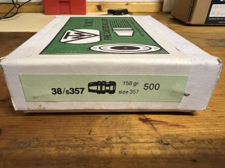 500x38. Cal .358" 158gr Semi Wadcutter Bleigeschosse V.M.T.