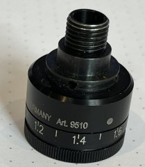 Anschütz Kompakt-Irisblende 9510 – Verstellbar 0,8 - 2,2 mm – Top Zustand!
