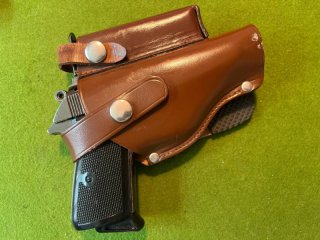 EHEMALIGE BAHNPOLIZEI PADDLE/STECKHOLSTER PP PPK BAUÄHNLICHE 7,65