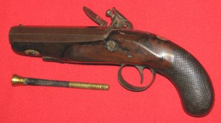Alte Steinschloss Vorderlader - Pistole mit ca. 15,5mm