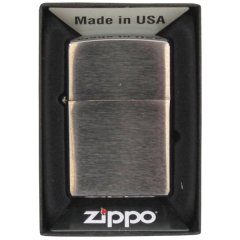 Original ZIPPO Benzinfeuerzeug "ZIPPO" made in USA Benzin Sturmfeuerzeug Chrom gebürstet NEU!