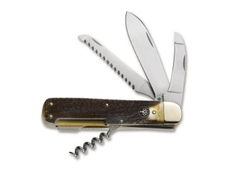 "DAS JAGDMESSER" von BÖKER QUADRO CPM | Hirschhorn Schalen Säge 8,2cm Klinge + Aufbruchklinge -63HRC