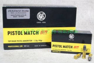 RWS Pistol Match SR .22 l.r. 40gr. 2,6g 50 Stück 2137799
