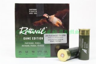 Rottweil Game Edition Rebhuhn 12/70 2,5mm 25Stück 2408654