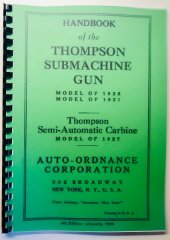 Nachdruck US Vorschrift Thompson submachine gun 1928A1 M1A1 Tommygun MP Maschinenpistole
