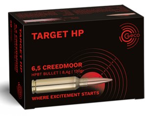 50 Schuss GECO 6,5 CREEDMOOR TARGET HP 130gr 8,4g HPBT Munition MATCH Patronen Hohlspitz #2420105