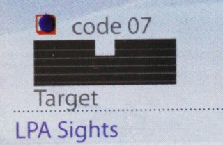1 x LPA TPU87BZ TARGET Kimme / Sportvisierung für CZ Pistole P10 CZ-P10 > schwarze Kimme ohne Korn
