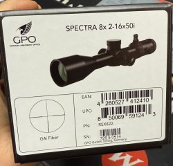 GPO German Precision Optics Spectra 8x 2-16x50 Neuheit mit Leuchtabsehen G 4 i