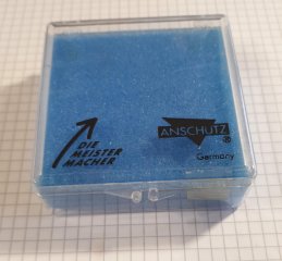 001, ANSCHÜTZ, Schachtel Aufbewahrungsbox Box Kunststoffbox gebraucht