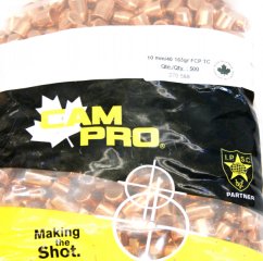 500 Stück NEUE CAMPRO Geschosse .400 40S&W 165gr 10,69g FCP TC Flachkopf TOP Präzision Copper Plated