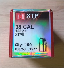 500 Geschosse Hornady .357 158 gr XTP / HP