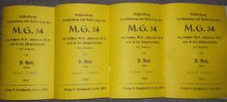 4 Hefte MG34 sehr ausführliche Beschreibung, Handhabung & Bedienung M.G.34 von 1942