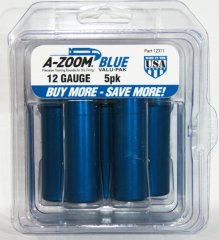 A-ZOOM Pufferpatronen Exerzierpatronen Cal. 12 Jagdkurs Jägerprüfung Flinte 5er Pack BLAU ALU massiv