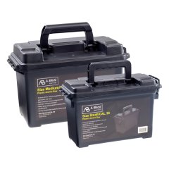 Munitionskiste Set Gr. 1+2 abschliessbar schlagfester Kunststoff – SCHWARZ - Patronenbox Ammo
