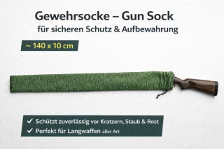 Waffensocke / Waffenstrumpf / Rifle Sock / Strumpf für Langwaffe /Aufbewahrungstrumpf / grün