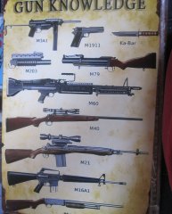 Blechschild 20x30 cm amerikanische Handfeuerwaffen