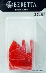 BERETTA Pufferpatronen Exerzierpatronen .22 l.r. 22 lfb | SNAP CAPS aus Plastik > Farbe ROT