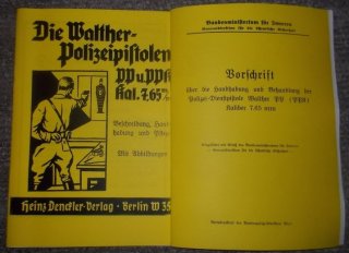2 Beschreibungen Dienstanweisung Pistole Walther PP und PPK