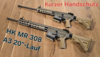 HECKLER & KOCH MR 308 A3 20"-PRÄZISIONSLAUF - LANGER SLIMLINE HANDSCHUTZ - RAL 8000 - G28 -
