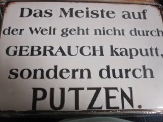 Die Gefahr der Waffenreinigung ... auf Blech 20x30 cm versandkostenfrei