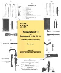 Nachdruck Vorschrift Reinigungsgegerät 34 f. 98 K von 1936