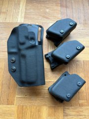 Walther Q5 Steel Frame Holster Set Kydex mit 3 Magazintaschen