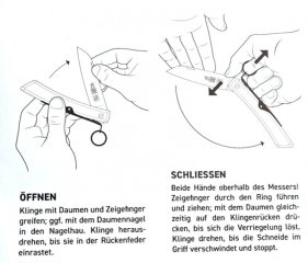 Taschenmesser, Windmühlenmesser, Olivenholz, Holster