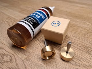 Bördelkopf Kal12 oder Kal16 inkl 150ml Spezialöl NEU Bördelwerkzeug Wiederladen, Option Hülsenhalter