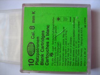 ** 10 Stk. Platzpatronen - WADIE - 8 mm K **