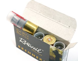 5 Schuss Jagd Schrotpatronen FLG Slug Flintenlaufgeschoss ROTTWEIL BRENNEKE 12/70 31,5 FLG MAGNUM